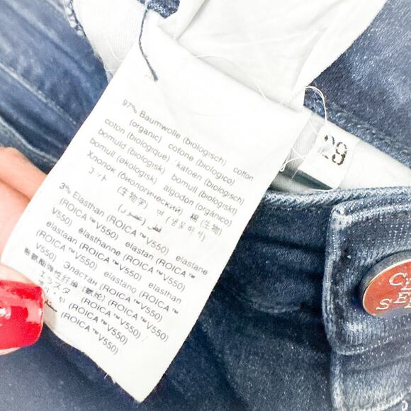 CLOSED Dark Wash Slim Tapered Leg Dark Wash Denim Jeans Size 29 Italy - Picture 4 of 8